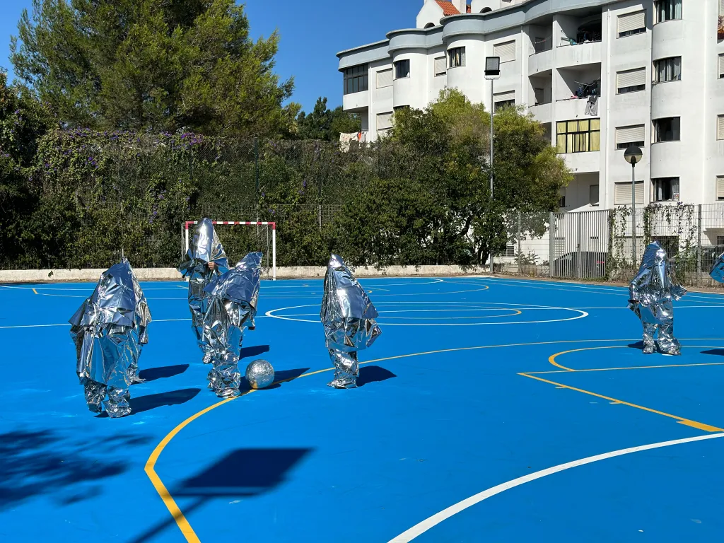 Football Match at Zambujal Neighbourhood building 23, Amadora (Portugal).